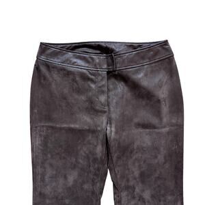 United Colors of Benetton Italy Vegan Leather Flare Bootcut Pant Size 44